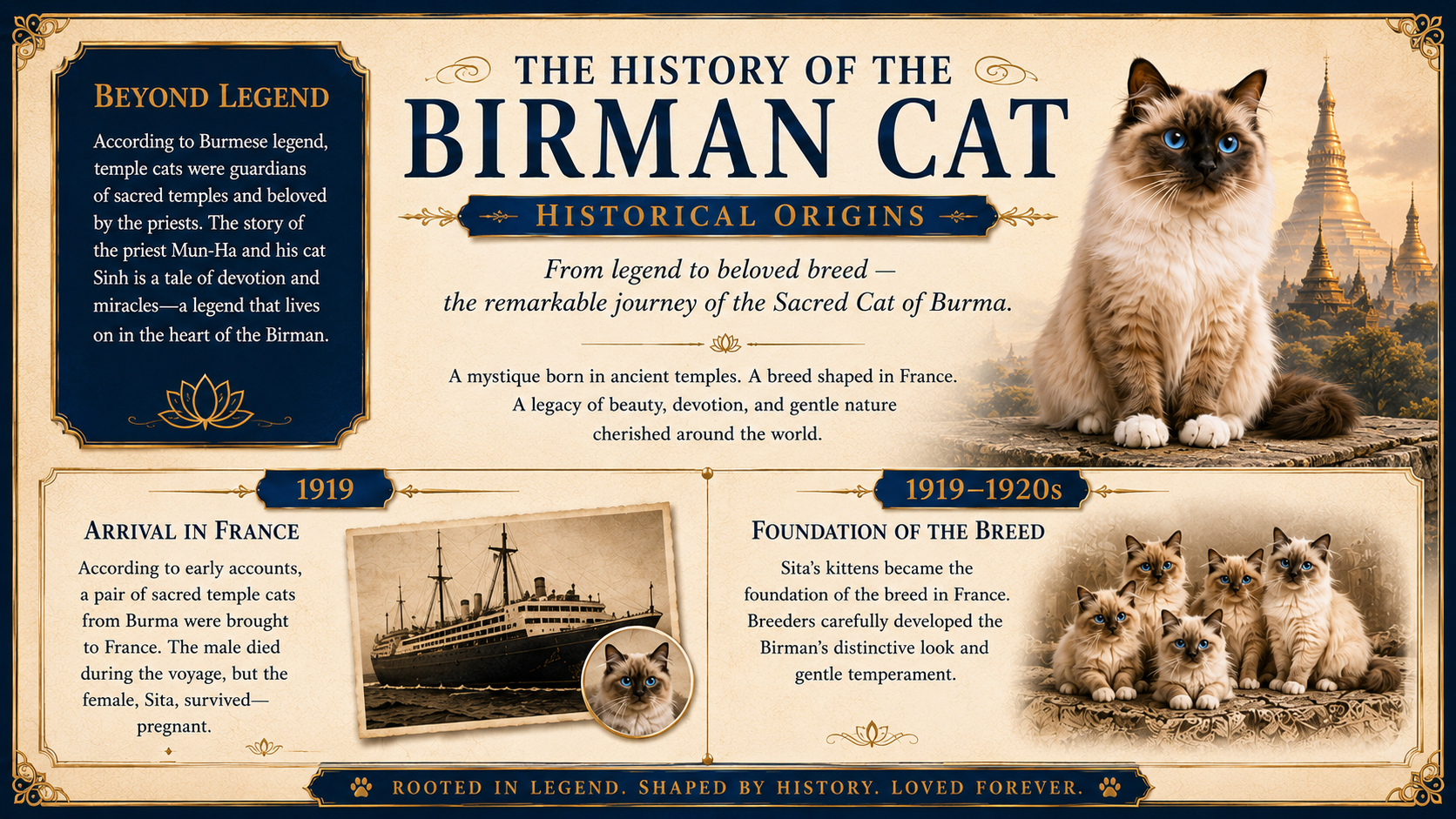 The history of the Birman cat